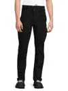 Rta Men's Drawstring Cargo Jeans In Black