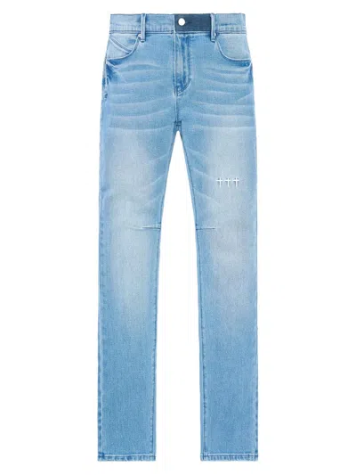 Rta Men's Exodus Clayton Pintuck Skinny Jeans In Blue