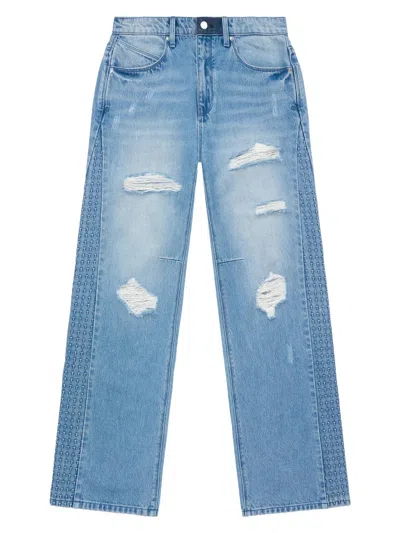 Rta Men's Exodus Zed Distressed Straight-leg Jeans In Blue