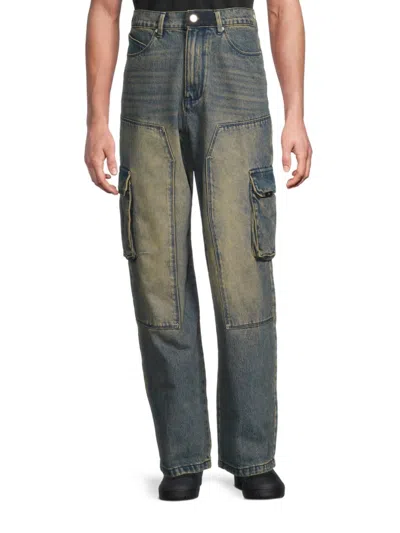 Rta Men's Faded Jeans In Blue