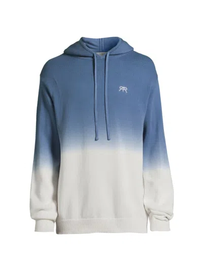 Rta Blue & White Gradient Hoodie In Blue Gradient