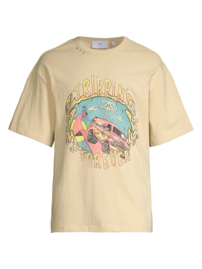 Rta Men's Graphic Cotton Oversized T-shirt In Tripping Forever