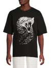 Rta Men's Graphic Drop Shoulder Cotton T-shirt In Black