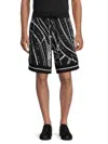 Rta Black Drawstring Shorts In Black