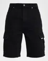 Rta Men's Joseph Mini-cross Cargo Shorts In Black