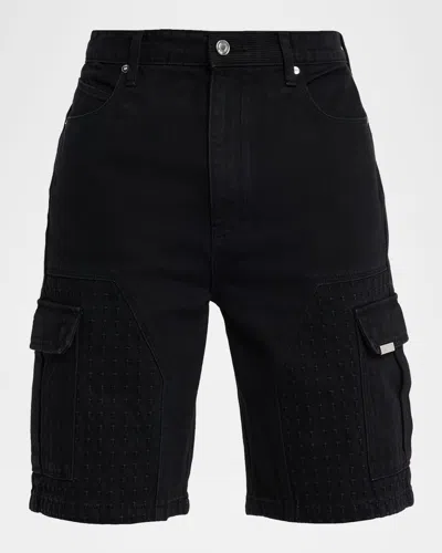 Rta Men's Joseph Mini-cross Cargo Shorts In Black
