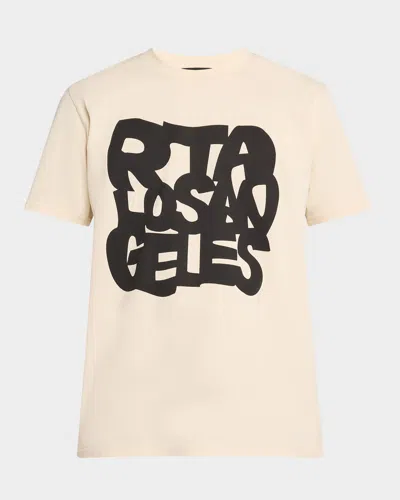 Rta Men's Liam Cotton T-shirt In Tan Wave