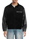 Rta Men's Logo Corduroy Jacket In Black