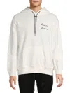 Rta Men's Logo Cotton Hoodie In White