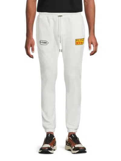 Rta Men's Logo Cotton Joggers In White
