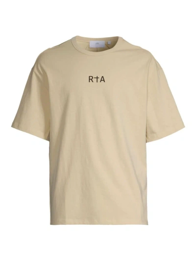Rta Men's Logo Cotton Oversized T-shirt In White Pepper