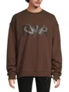 Rta Men's Logo Cotton Sweatshirt In Brown