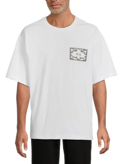 Rta Men's Logo Cotton T-shirt In White
