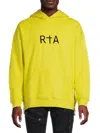 Rta Men's Logo Dropped Shoulder Oversized Hoodie In Kiwi Green