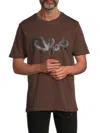 Rta Men's Logo Graphic Cotton T-shirt In Brown