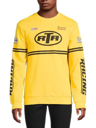 Rta Men's Logo Graphic Sweatshirt In Yellow