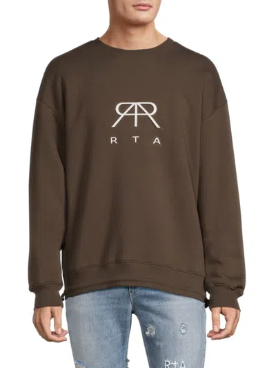 Rta Men's Logo Oversized Sweatshirt In Dark Chocolate