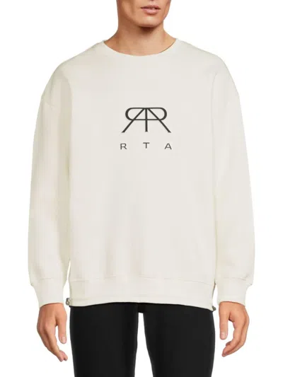 Rta Men's Logo Oversized Sweatshirt In White