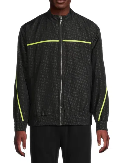 RTA MEN'S MELVIN LOGO PRINT WINDBREAKER JACKET