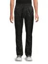 Rta Men's Monogram Cotton Drawstring Sweatpants In Black