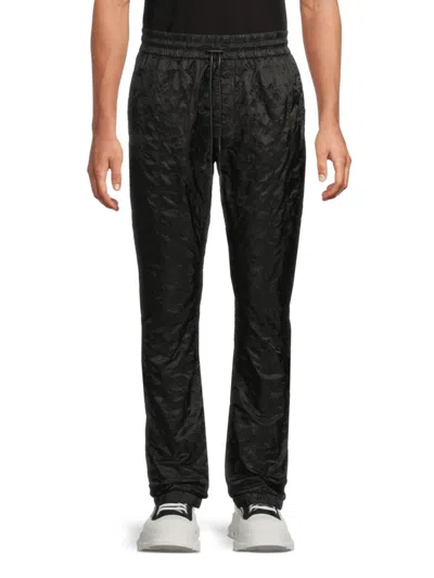 Rta Men's Monogram Cotton Drawstring Sweatpants In Black