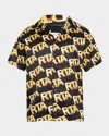 Rta Logo Print Camp Shirt