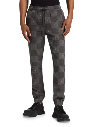 Rta Men's Owen Cross Checker Pants In Grey