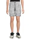 Rta Men's Printed Shorts In Gold