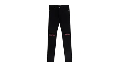 Pre-owned Rta Men's  Bryant Rest In Peace Jean In Black/red In Multi