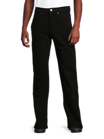 Rta Men's Snakeskin Trimmed Straight Fit Jeans In Black