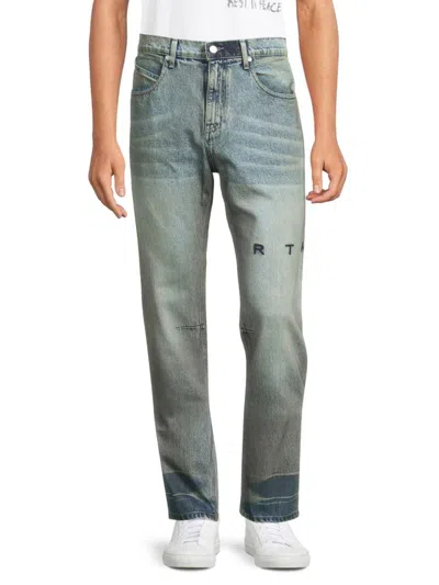 Rta Men's Stretch Slim-fit Jeans In Smoke