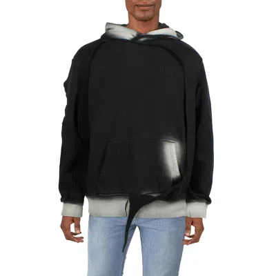 Rta Mens Distressed Cotton Hooded Sweatshirt In Multi