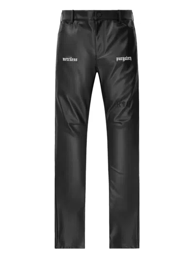 Rta Merciless Faux-leather Jeans In Black