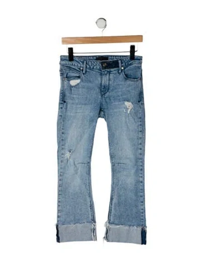 Pre-owned Rta Mid-rise Flared Jeans In Blue