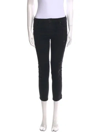 Pre-owned Rta Mid-rise Skinny Leg Jeans In Black
