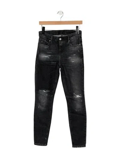 Pre-owned Rta Mid-rise Skinny Leg Jeans In Black