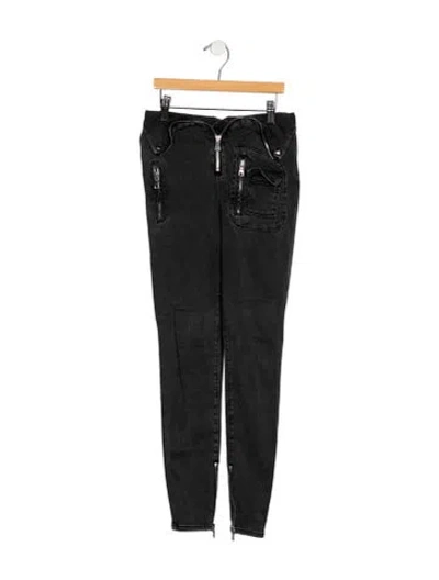 Pre-owned Rta Mid-rise Skinny Leg Jeans In Black