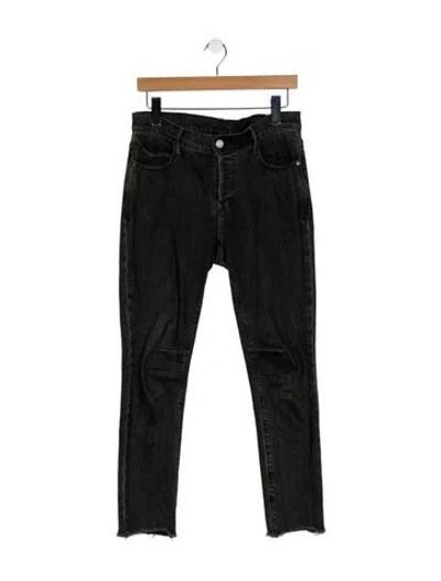 Pre-owned Rta Mid-rise Skinny Leg Jeans In Gray