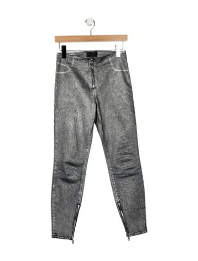 Pre-owned Rta Mid-rise Skinny Leg Jeans In Gray