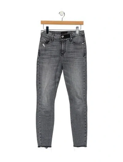 Pre-owned Rta Mid-rise Skinny Leg Jeans In Gray