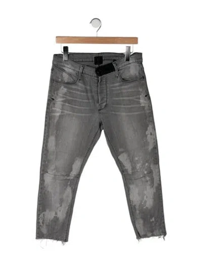 Pre-owned Rta Mid-rise Skinny Leg Jeans In Grey