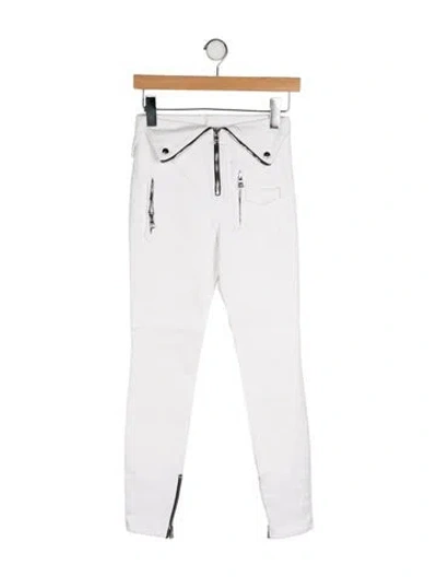 Pre-owned Rta Mid-rise Skinny Leg Jeans In White