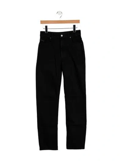 Pre-owned Rta Mid-rise Straight Leg Jeans In Black