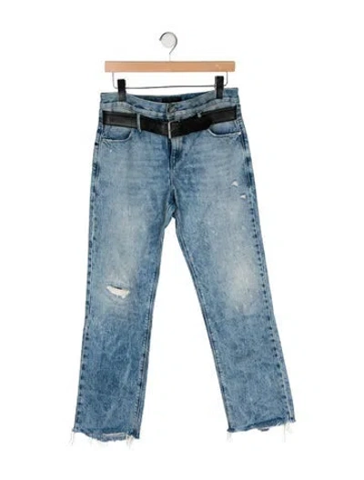 Pre-owned Rta Mid-rise Straight Leg Jeans In Blue