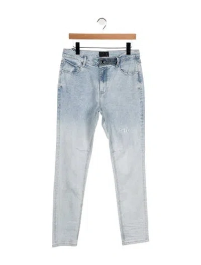 Pre-owned Rta Mid-rise Straight Leg Jeans In Blue