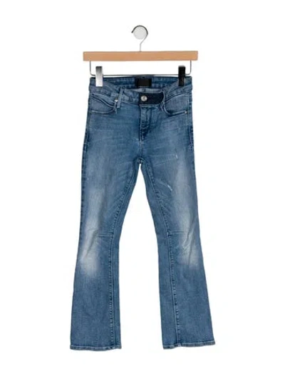 Pre-owned Rta Mid-rise Straight Leg Jeans In Blue
