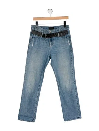 Pre-owned Rta Mid-rise Straight Leg Jeans In Blue