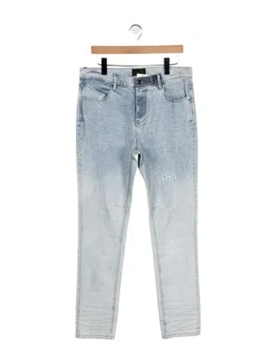 Pre-owned Rta Mid-rise Straight Leg Jeans In Blue