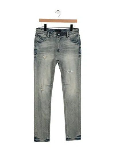 Pre-owned Rta Mid-rise Straight Leg Jeans In Blue