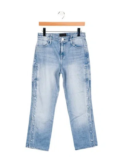 Pre-owned Rta Mid-rise Straight Leg Jeans In Blue